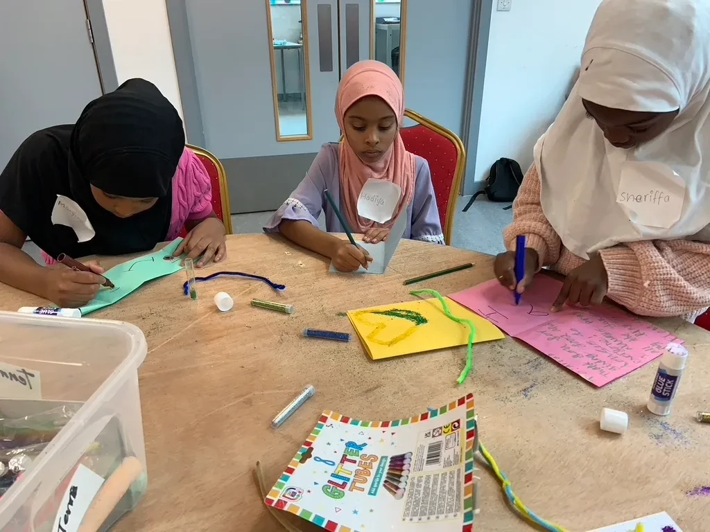 Forerunners pupils at an in-person creative session